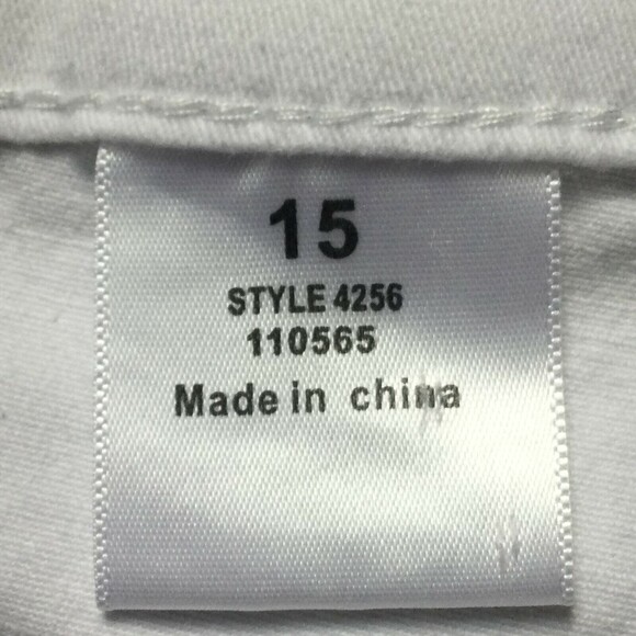 FASHION NOVA Womens Jeans sz 15 Junior White Distressed High Rise Skinny Stretch - Picture 5 of 10